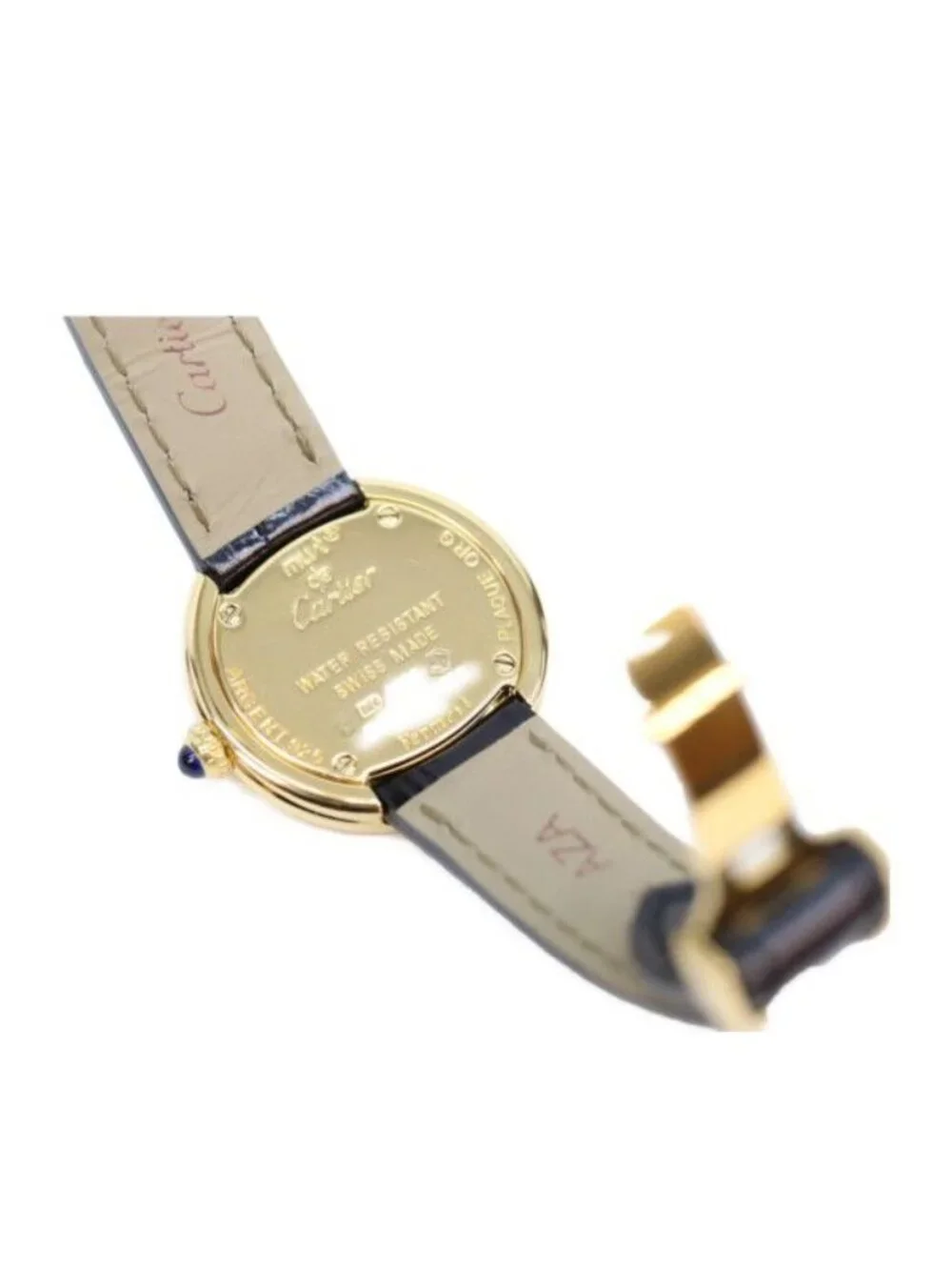 Cartier 925 Roman Silver Dial Must Trinity Vermeil Quartz